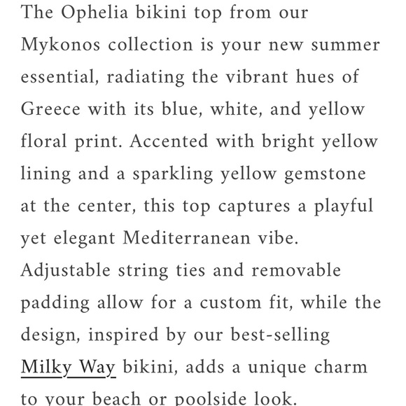 Strawberry Milk Mob Blue and Yellow Bikini Ophelia Top - Picture 5 of 8